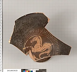 Terracotta fragment of a kylix (drinking cup) by Unknown Artist