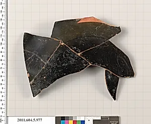 Terracotta fragment of a kylix (drinking cup) by Unknown Artist