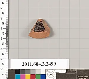 Terracotta fragment of a kylix (drinking cup) or a lekythos (oil flask)? by Unknown Artist