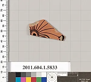 Terracotta fragment of a kylix: eye-cup (drinking cup) by Painter of the Boulogne Horse