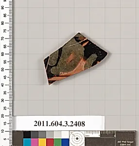 Terracotta fragment of a kylix: eye-cup (drinking cup)? by Unknown Artist
