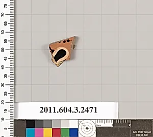 Terracotta fragment of a kylix: eye-cup (drinking cup)?