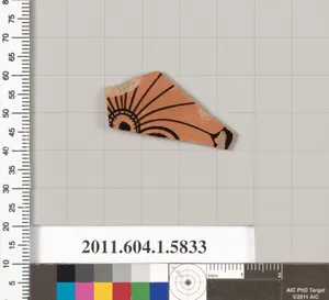 Terracotta fragment of a kylix: eye-cup (drinking cup)
