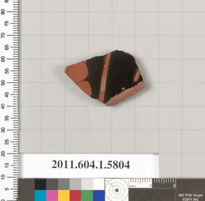 Terracotta fragment of a kylix: eye-cup (drinking cup)
