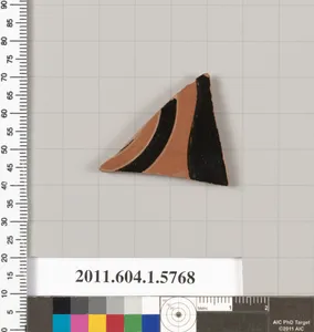 Terracotta fragment of a kylix: eye-cup (drinking cup)