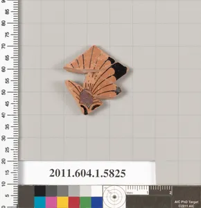 Terracotta fragment of a kylix: eye-cup (drinking cup)
