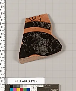 Terracotta fragment of a kylix: Lip cup (drinking cup) by Unknown Artist