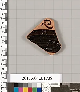 Terracotta fragment of a kylix: Lip cup (drinking cup) by Unknown Artist