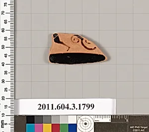 Terracotta fragment of a kylix: Lip cup (drinking cup) by Unknown Artist