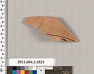 Terracotta fragment of a kylix: Lip cup (drinking cup) by Unknown Artist