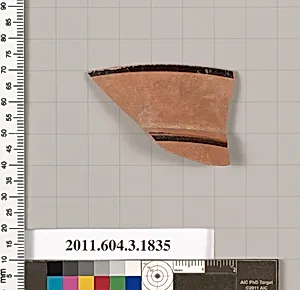 Terracotta fragment of a kylix: Lip cup (drinking cup) by Unknown Artist