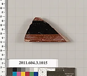 Terracotta fragment of a lekanis (covered dish)? by Unknown Artist