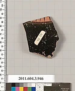 Terracotta fragment of a lekanis lid (covered dish) by Unknown Artist