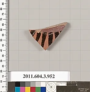 Terracotta fragment of a lekanis lid (covered dish) by Unknown Artist