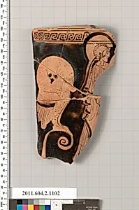Terracotta fragment of a lekythos (oil flask) 