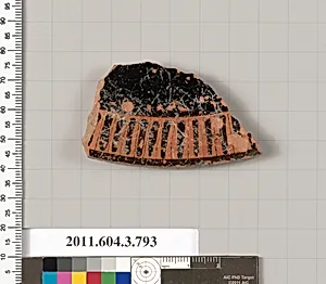 Terracotta fragment of a lid by Unknown Artist