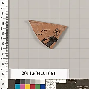 Terracotta fragment of a mastoid (drinking cup with narrow base) by Unknown Artist
