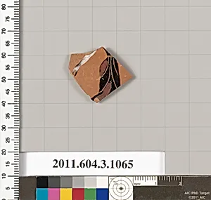 Terracotta fragment of a mastoid (drinking cup with narrow base) by Unknown Artist