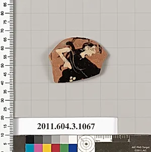 Terracotta fragment of a mastoid (drinking cup with narrow base) by Unknown Artist