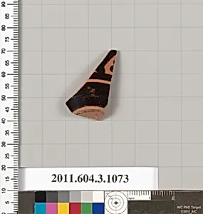 Terracotta fragment of a mastoid (drinking cup with narrow base) by Unknown Artist