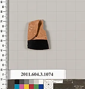 Terracotta fragment of a mastoid (drinking cup with narrow base) by Unknown Artist