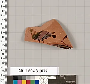 Terracotta fragment of a mastoid (drinking cup with narrow base) by Unknown Artist
