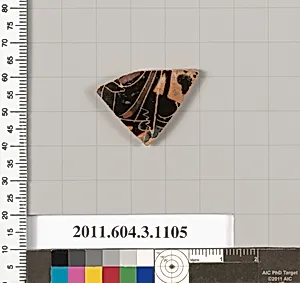 Terracotta fragment of a mastoid (drinking cup with narrow base) or a kyathos (cup-shaped ladle) by Unknown Artist
