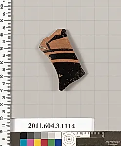 Terracotta fragment of a mastoid (drinking cup with narrow base) or a kyathos (cup-shaped ladle) by Unknown Artist