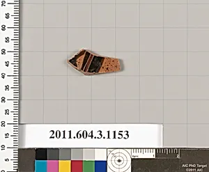 Terracotta fragment of a mastoid (drinking cup with narrow base) or a kyathos (cup-shaped ladle) by Unknown Artist
