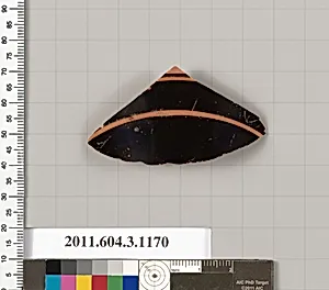 Terracotta fragment of a mastoid (drinking cup with narrow base) or a kyathos (cup-shaped ladle) by Unknown Artist