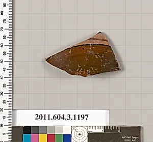 Terracotta fragment of a mastoid (drinking cup with narrow base) by Unknown Artist