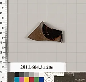 Terracotta fragment of a mastoid (drinking cup with narrow base) ? by Unknown Artist