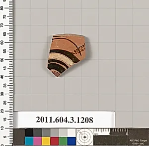 Terracotta fragment of a mastoid (drinking cup with narrow base) by Unknown Artist