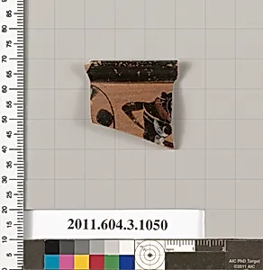 Terracotta fragment of a mastoid (drinking cup with narrow base) by Unknown Artist