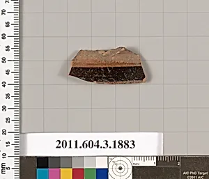 Terracotta fragment of a mastoid (drinking cup with narrow base) ? by Unknown Artist