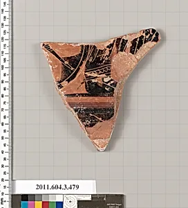 Terracotta fragment of a neck-amphora of Panathenaic shape by Unknown Artist