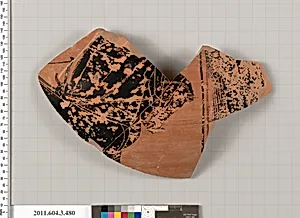 Terracotta fragment of a neck-amphora of Panathenaic shape by Unknown Artist