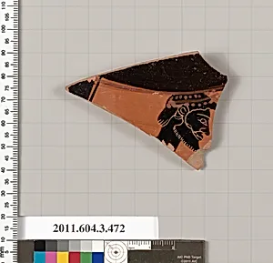 Terracotta fragment of a Panathenaic prize amphora? by Unknown Artist