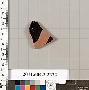 Terracotta fragment of a pot; glazed on the inside