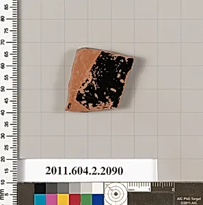 Terracotta fragment of a pot; unglazed on the inside by Unknown Artist