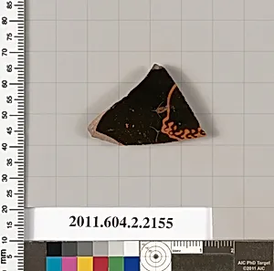 Terracotta fragment of a pot; unglazed on the inside by Unknown Artist