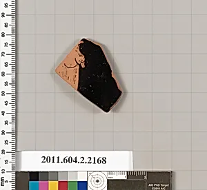Terracotta fragment of a pot; unglazed on the inside by Unknown Artist