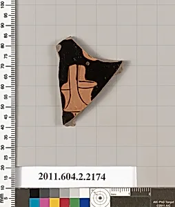 Terracotta fragment of a pot; unglazed on the inside