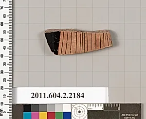Terracotta fragment of a pot; unglazed on the inside by Unknown Artist