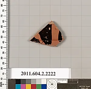 Terracotta fragment of a pot; unglazed on the inside by Unknown Artist