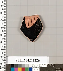 Terracotta fragment of a pot; unglazed on the inside by Unknown Artist