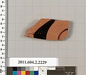 Terracotta fragment of a pot; unglazed on the inside by Unknown Artist
