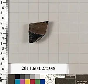 Terracotta fragment of a pot; unglazed on the inside
