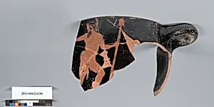 Terracotta fragment of a skyphos (deep drinking cup)