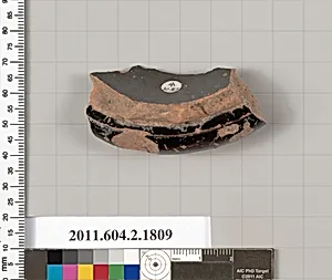 Terracotta fragment of a skyphos (deep drinking cup)